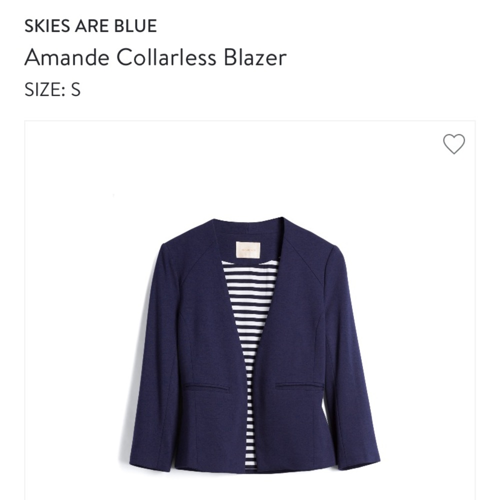 Skies Are Navy Blazer